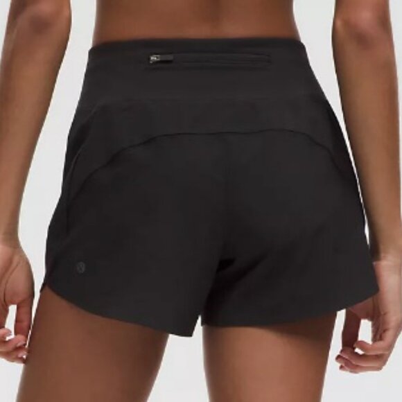 LULULEMON -  Speed Up High-Rise Short 4" Updated - Black - Size 4 - Picture 2 of 2